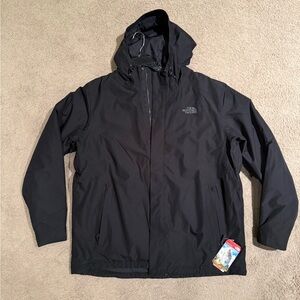 The North Face Men's Black Hooded Rain Jacket